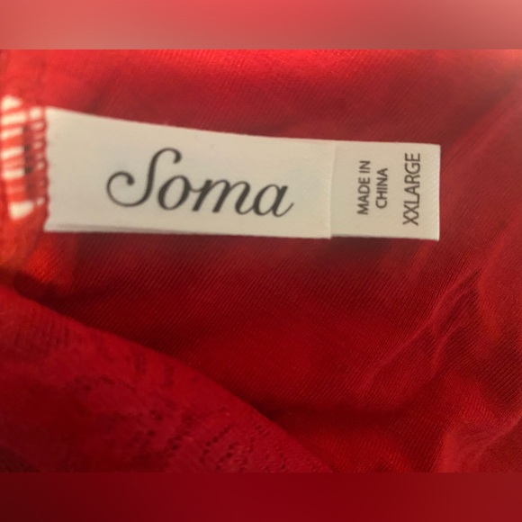 Soma red lace cami. Size XXL. Like new condition. - Picture 5 of 8